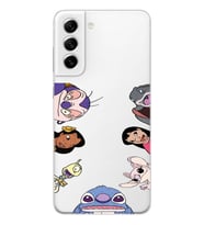Samsung Galaxy S22 Uyumlu Stitch Tüm Karakterler Tasarımlı Şeffaf Telefon Kılıfı