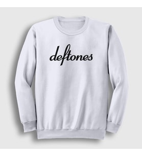 Presmono Unisex Beyaz Logo Deftones Sweatshirt 139128tt (Beyaz)