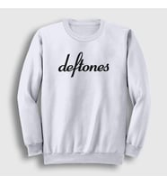 Presmono Unisex Beyaz Logo Deftones Sweatshirt 139128tt (Beyaz)