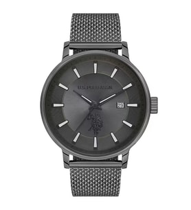 U.S. POLO ASSN. USPA1070-04 FÜME İYON KAPLAMA HASIR KORDON ERKEK KOL SAATİ