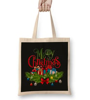 Yılbaşı Yeni Yıl Konseptli Merry Christmas 010 Bez Çanta Uzun Saplı
