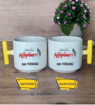 Kütüphaneci Kupa Bardak T Sarı Kulplu Kütüphaneciye Hediye