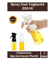 Deluxe Atomize Başlık Fan Şekilli Püskürtücü Bpa İçermeyen Plastik Sprey Cam Yağdanlık 200 Ml 1 Adet
