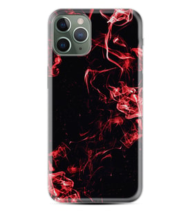 Apple iPhone 11 12 13 14 Pro Max Kılıf Desemli Silikon Red Smoke 1745