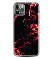 Apple iPhone 11 12 13 14 Pro Max Kılıf Desemli Silikon Red Smoke 1745