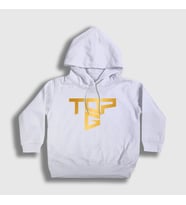 Presmono Unisex Çocuk Beyaz Logo Topg Andrew Tate Kapüşonlu Sweatshirt 448731tt (Beyaz)