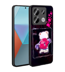 Xiaomi Redmi Note 13 Pro 5G Uyumlu Kılıf Parlayan Kabartmalı İkonik Figürlü Zore Amas Silikon Kapak