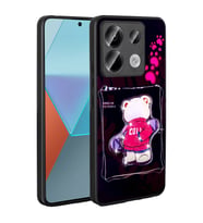 Xiaomi Redmi Note 13 Pro 5G Uyumlu Kılıf Parlayan Kabartmalı İkonik Figürlü Zore Amas Silikon Kapak