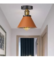 Rsylight Rys Retro Metal Tavan Plofyoner Turuncu Dekotatif Rustik Avize Çap:17 Cm