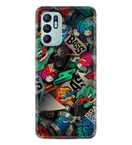 Oppo Reno 6 Kılıf Resimli Desenli Silikon Platinium Series Bass 1886