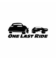 One Last Ride Araba Stickeri siyah 20x7 CM (Siyah)