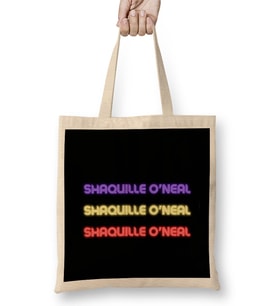 Shaquille O'Neal - Basketball gifts Vintage Retro Rainbow Quotes For BOYS AND Dad Bez Çanta Uzun Saplı