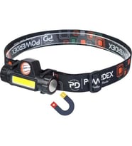 Powerdex PD-6672 Şarjlı Mıknatıslı Su Geçirmez Kafa Lambası (Siyah)