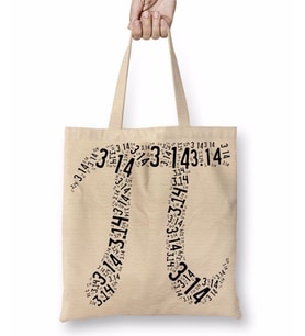 Pi Sayisi Mathematica Matematik Özel Tasarim Pi Günü Bez Çanta Uzun Saplı