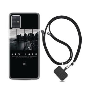 Samsung a71 A72 A73 A7 A9 2018 C7 C9 Kılıf Boyun Askılı Silikon New York 1612