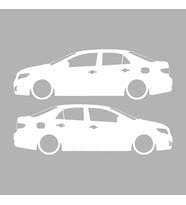 Basık Corolla Sticker Beyaz 16x5 CM
