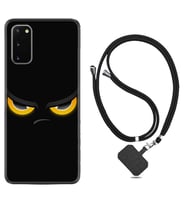 Samsung A02S A03S A10 A12 A13 A21S A22 Kılıf Boyun Askılı Silikon Black Eyes 1644
