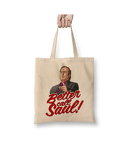 Better Call Saul Beyaz Bez Çanta Uzun Saplı Alışveriş Çantası