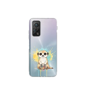 Xiaomi Mi 10 T ile Uyumlu Splash Mirket Tasarımlı Şeffaf Silikon Kılıf