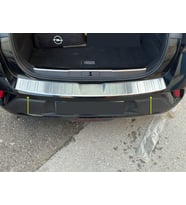 Opel Mokka Krom Arka Tampon Üstü Koruma 2020> Paslanmaz Çelik TAŞLI