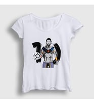 Presmono Kadın Beyaz 10 Soccer Futbol Lionel Messi T-Shirt 313829tt