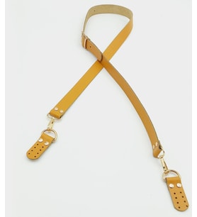 Angel Çanta Aksesuar Gerçek Deri Ayarlı Uzun Sap 2.3X130 Hardal Light Gold Metalli