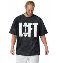 Tasarım Lift Bodybuilding Fitness Gym Sporcu Baskılı Unisex Oversize Vintage Yıkamalı Tişört