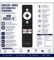 Arçelik 0022-V Ses Komutlu Kumanda