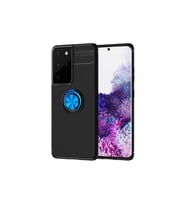 Samsung Galaxy S21 Ultra Uyumlu Kılıf Zore Ravel Silikon Kapak (Siyah-Mavi)