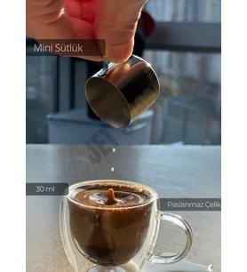 Mini Sütlük Paslanmaz Kahve Yanı Sütlüğü Çelik 30 ml