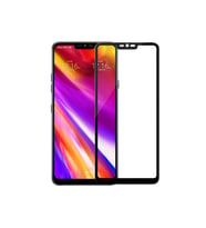 Microcase LG G7 Tam Kaplayan Çerçeveli Tempered Ekran Koruyucu - Siyah
