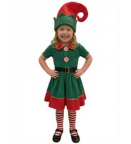 Noel Cini Kız Çocuk Elf Kostümü