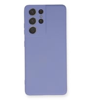 Durukar® Samsung Galaxy S21 Ultra Kılıf Nano içi Kadife Silikon - Lila