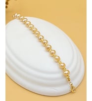 Krem İnci Gold Detaylı Bileklik