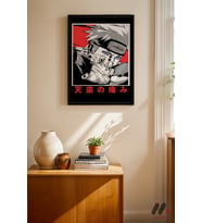 Naruto Pain Poster, Siyah Çerçeveli Duvar Tablosu - Anime Severlere Özel Hediye