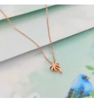 Gümüş Minimal Palmiye Model Kolye 925 Ayar