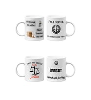 Avukat/Lawyer Hukukçu Temalı Hediyelik Dörtlü Beyaz Seramik Kupa Seti-2-DÖRTLÜ