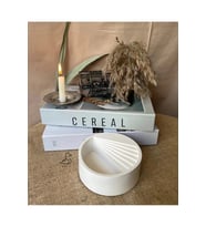 Dairesel Merdiven Şeklinde Dekoratif Kase/Sukulentlik 15-5 Cm (Beyaz)