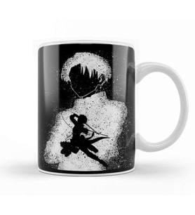 Levi Ackerman Silhouette Kupa Bardak Porselen