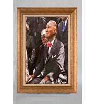 Çerçeveli Paspartulu Atatürk Tablo a72 (Gold)
