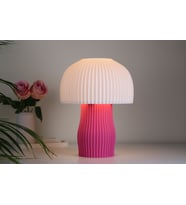 MODERN MANTAR ABAJUR (Beyaz-Pembe)