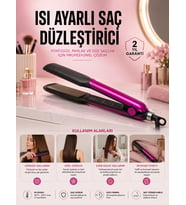 Saç Düzleştirici Isı Ayarlı Seramik Kaplama Döner Kablo Yıpranma Karşıtı