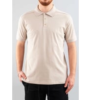 Erkek Slim Fit %100 Pamuklu Yumuşak Dokulu Polo Yaka T-Shirt Basic Tişört (Bej)