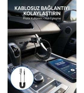 AUX Girişli Cihazlar İçin Kablosuz Bluetooth Adaptörü