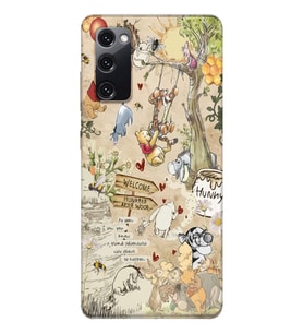 Samsung Galaxy S20 FE Uyumlu Winnie The Pooh Tasarımlı Şeffaf Telefon Kılıfı