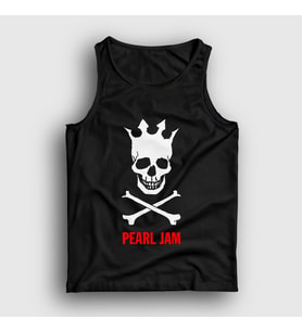 Presmono Unisex Siyah Skull Pearl Jam Atlet 74267tt