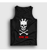Presmono Unisex Siyah Skull Pearl Jam Atlet 74267tt