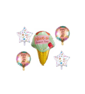 Dondurma Takım Set Mavi folyo balon set
