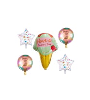 Dondurma Takım Set Mavi folyo balon set