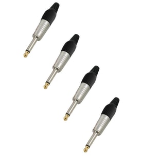 Hepa Merz SFC-M63-4X 6.35MM Mono Jack Gitar Jack Erkek jak (4 ADET)